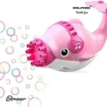 Automatic Cute Dolphin Bubble gun Machine For Kids - Image 3
