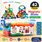 Magnetic Sticks Toy 42 Pcs Set ( Premium Quality) - Image 2
